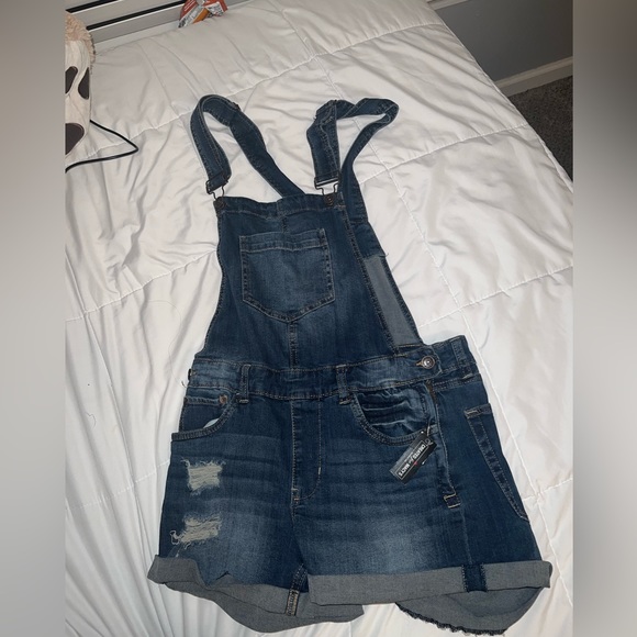 Blue denim overalls - Picture 3 of 5